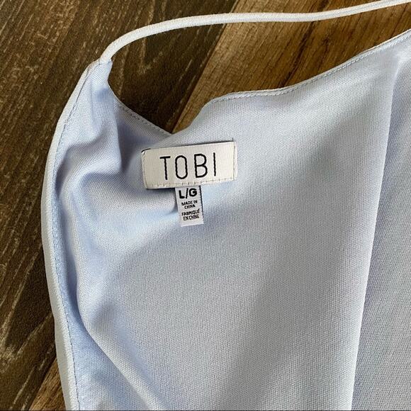 Tobi Pale Blue Open Back Tank Size Large - Picture 6 of 7